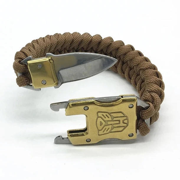 PULSERA PARACORD SUPERVIVENCIA CON CUCHILLO