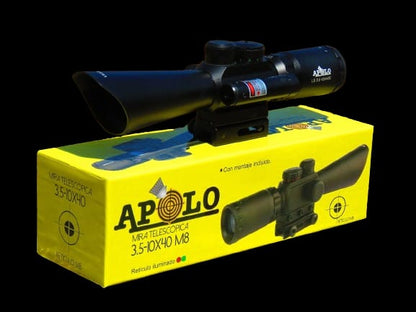 MIRA APOLO 3.5-10X40 CON LASER Y RETIACULO ILUMINADO